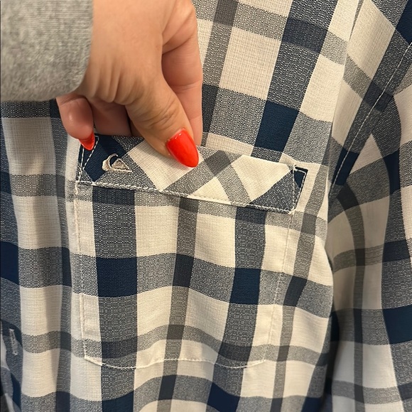 Checkered Blue and White Men's Shirt - Picture 3 of 7